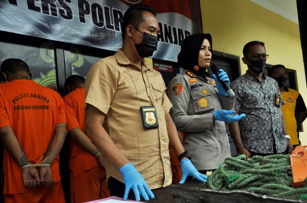 Sat Reskrim Polres Banjar, Bekuk Pencuri Sarang Burung Walet Senilai Rp70 Juta