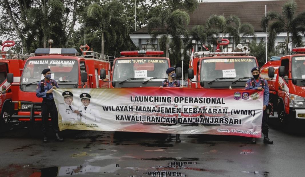 Bupati Ciamis, Launching Mobil Damkar untuk Opresional WMK