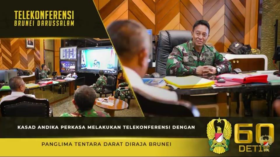 Kasad Andika Perkasa, Telekonferensi dengan Panglima Tentera Darat Diraja Brunei⁣⁣⁣⁣⁣