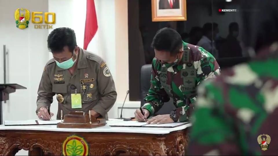 Kasad Andika Perkasa, Melakukan Penandatanganan Kerja Sama antara TNI AD dan Kementerian Pertanian⁣⁣⁣⁣⁣
