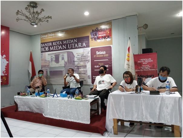 Gerakan Kebangkitan Medan, Selenggarakan Diskusi Online Tentang Banjir Kota Medan & Rob Medan Utara