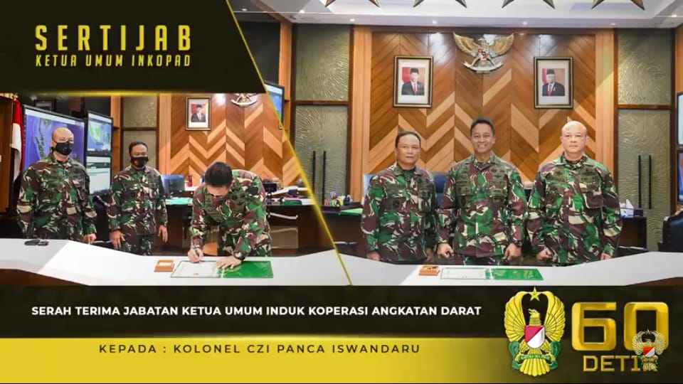 Kasad Andika Perkasa, Hadiri Sertijab Ketua Umum Induk Koperasi Angkatan Darat
