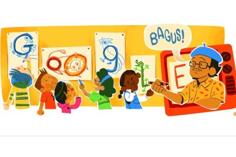 Mengenal Tino Sidin, Guru Menggambar yang Jadi Google Doodle Hari Ini