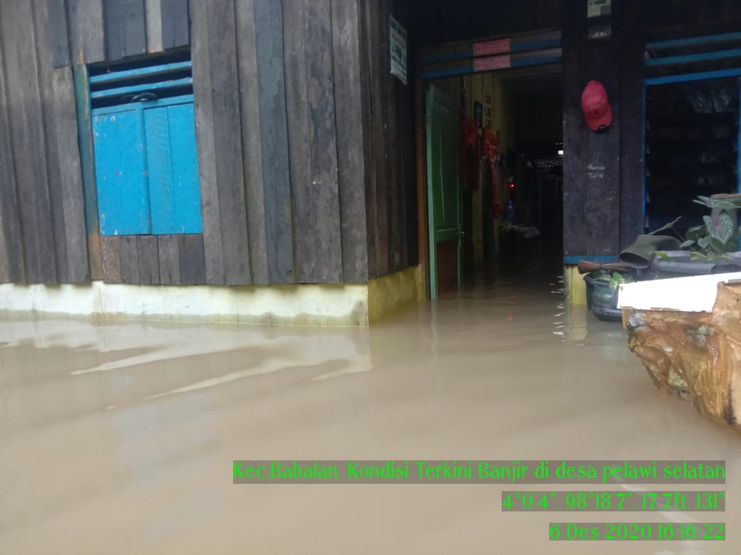 Banjir di Babalan Langkat, Ratusan Rumah Warga Terendam