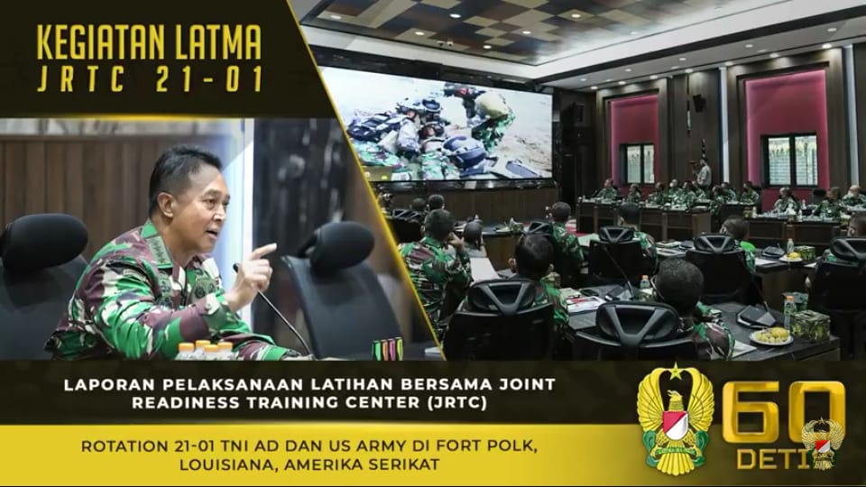 Jenderal TNI Andika Perkasa, Terima Laporan Pelaksanaan JRTC Rotation 21-01 TNI AD dan US Army