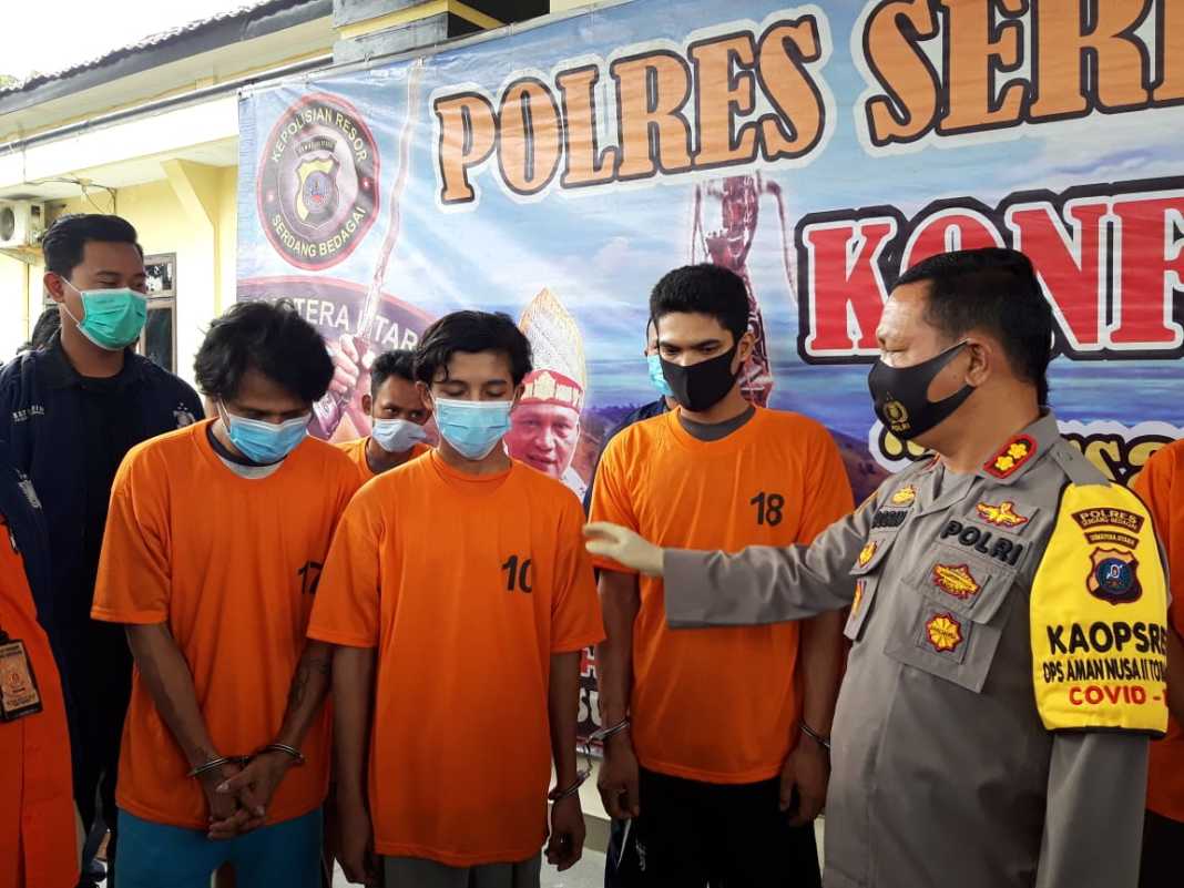 Polres Sergai, Tangkap 4 Tahanan Kabur, 1 Pelaku Terpaksa Ditembak