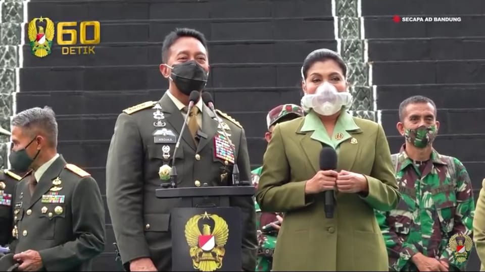 Kasad Andika Perkasa Bersama Ketum Persit KCK, Beri Pembekalan dalam Praspa Diktukpasus TNI AD 2020
