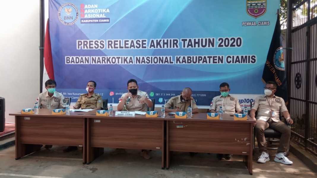 BNNK Ciamis, Gelar Press Release Akhir Tahun 2020