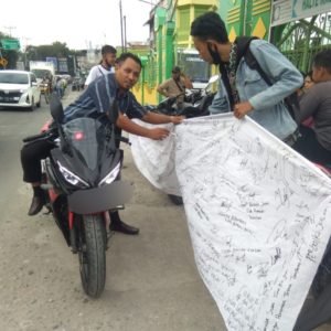 Aksi Solidaritas Masyarakat P Brandan Sumut, Kecewa Jalan Nasional Berlubang