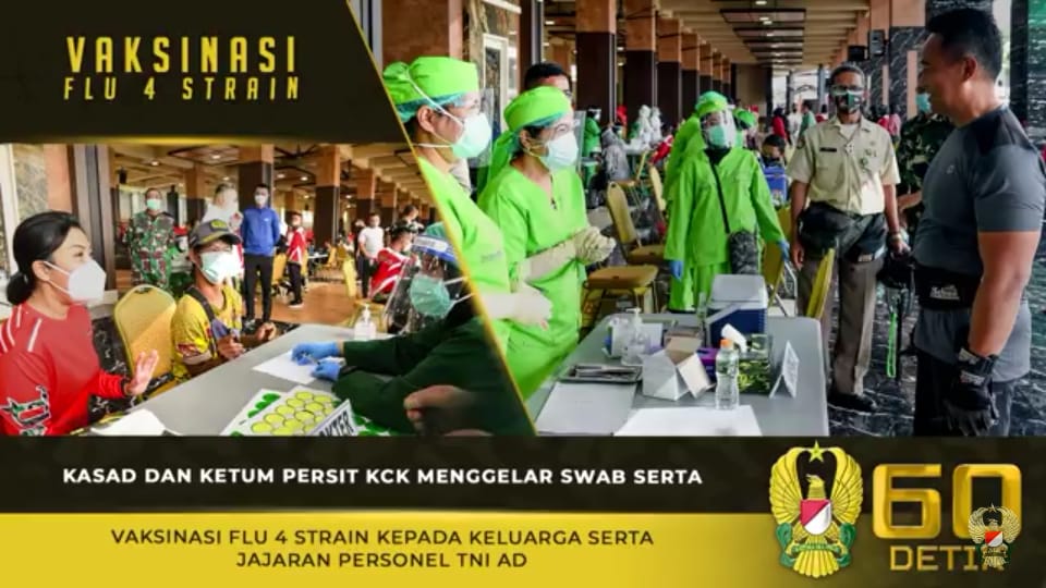 Kasad Andika Perkasa, Gelar Swab serta Vaksinasi Flu 4 Strain kepada Keluarga dan Personel TNI AD
