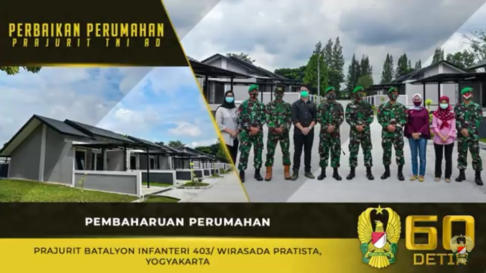 Pembaharuan Perumahan Prajurit Batalyon Infanteri 403/ Wirasada Prastita