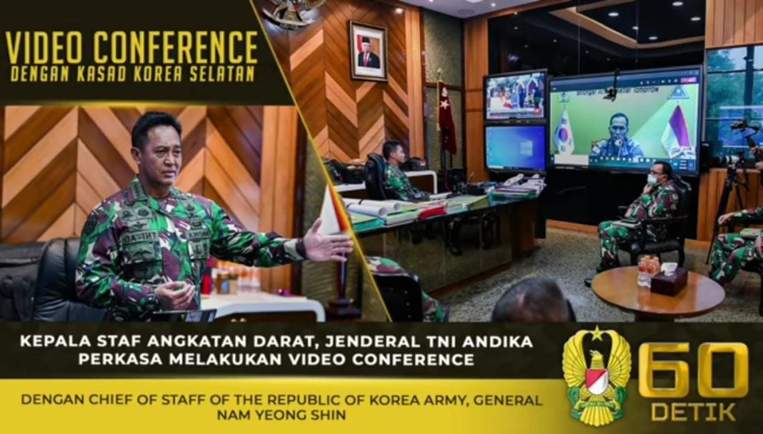Jenderal TNI Andika Perkasa, Video Conference dengan Kasad Korea Selatan