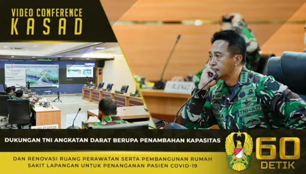 Jenderal Andika Perkasa, Video Conference dengan Pejabat Kotama dan Balakpus