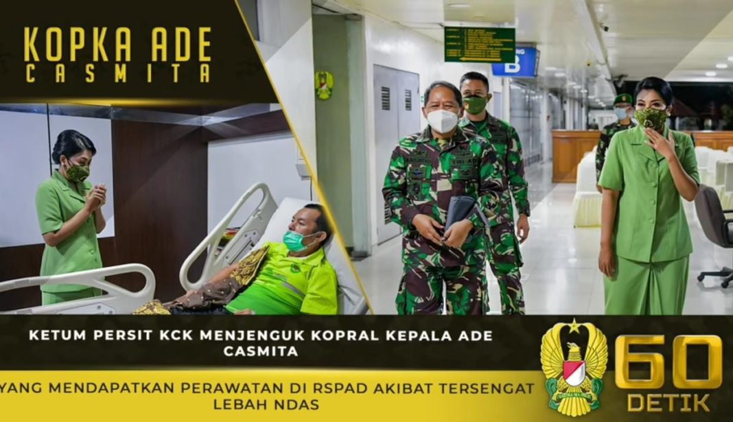 Ketum Persit KCK, Jenguk Mantan Prajurit TNI AD Kopka Ade Casmita