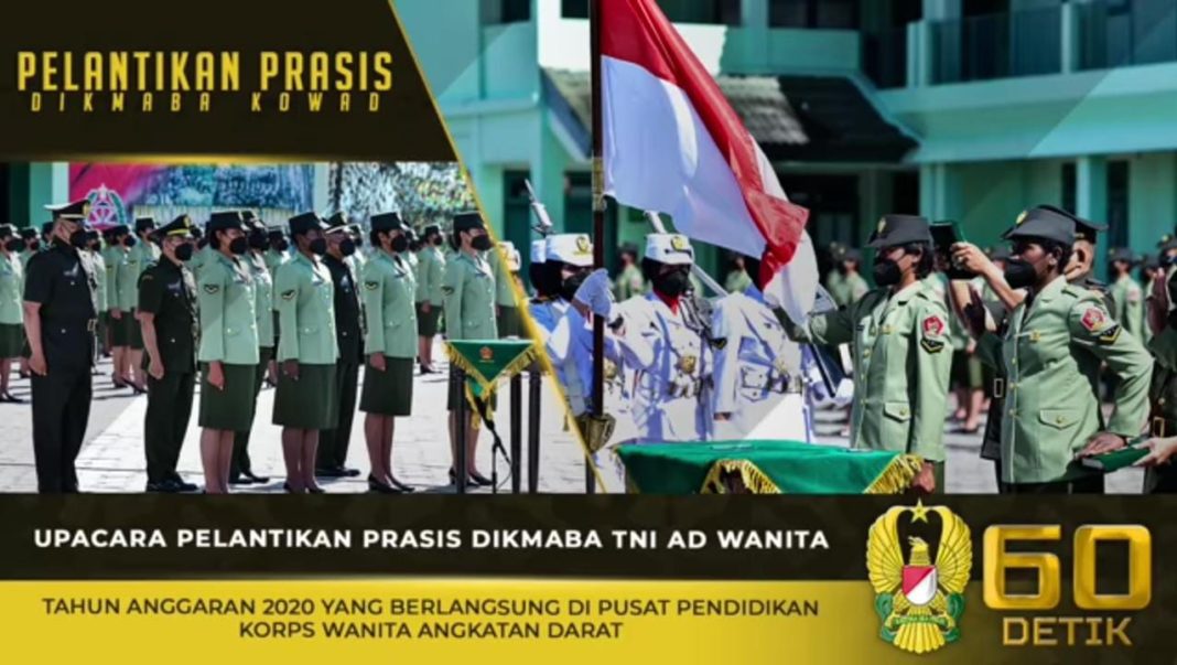 Komandan Kodiklatad, Pimpin Upacara Pelantikan Prasis Dikmaba TNI AD Wanita TA 2020