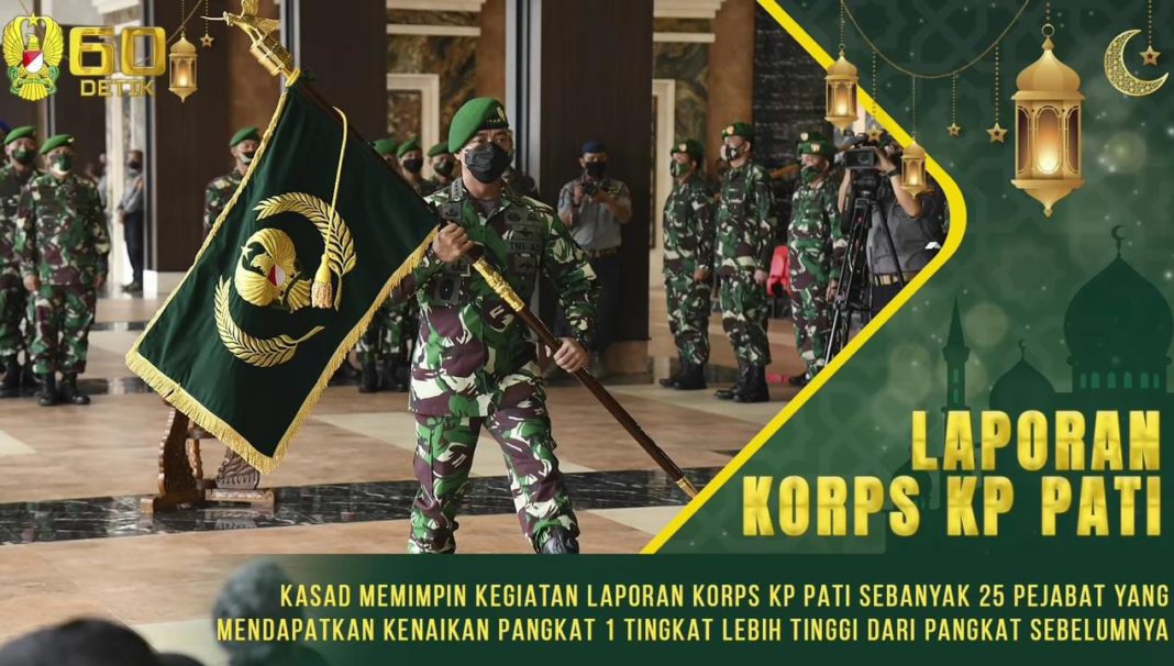KASAD Andika Perkasa, Pimpin Laporan Korps Kenaikan Pangkat Pati TNI AD