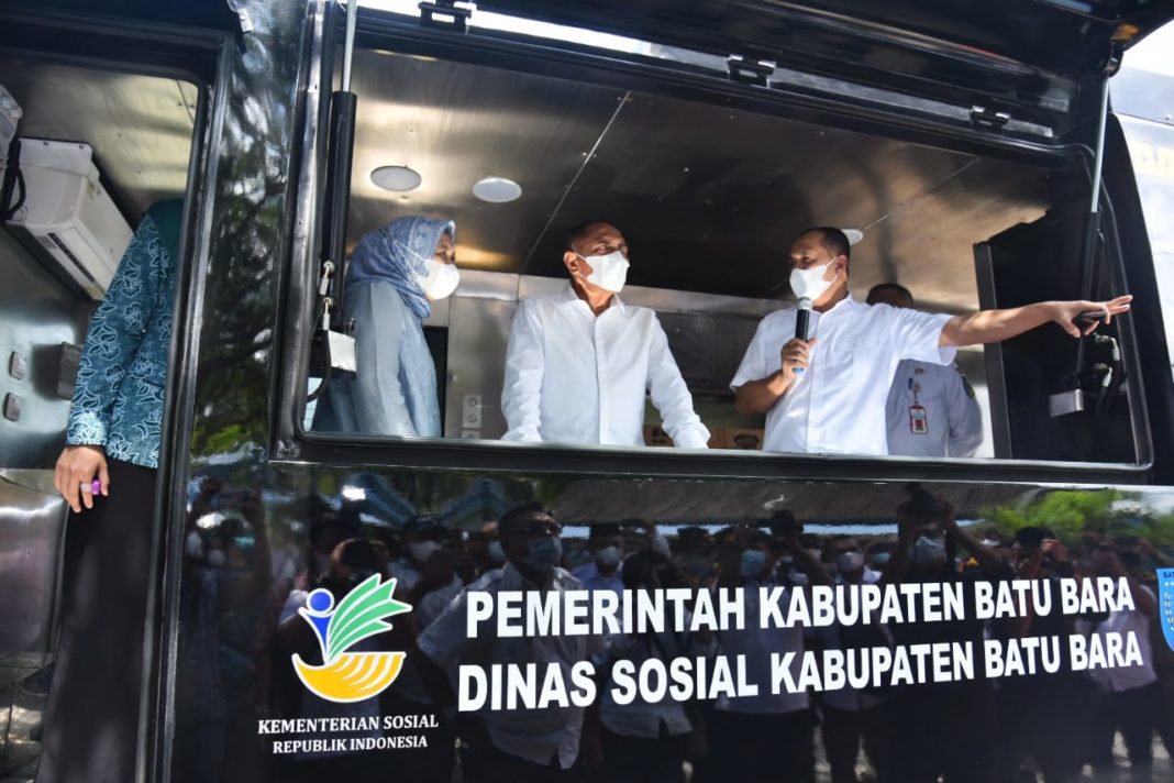 Gubsu Bupati Batubara Luncurkan Bus Dapur Umum
