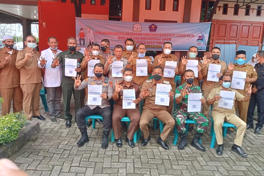 Pemkab Aceh Timur Launching Vaksinasi Booster