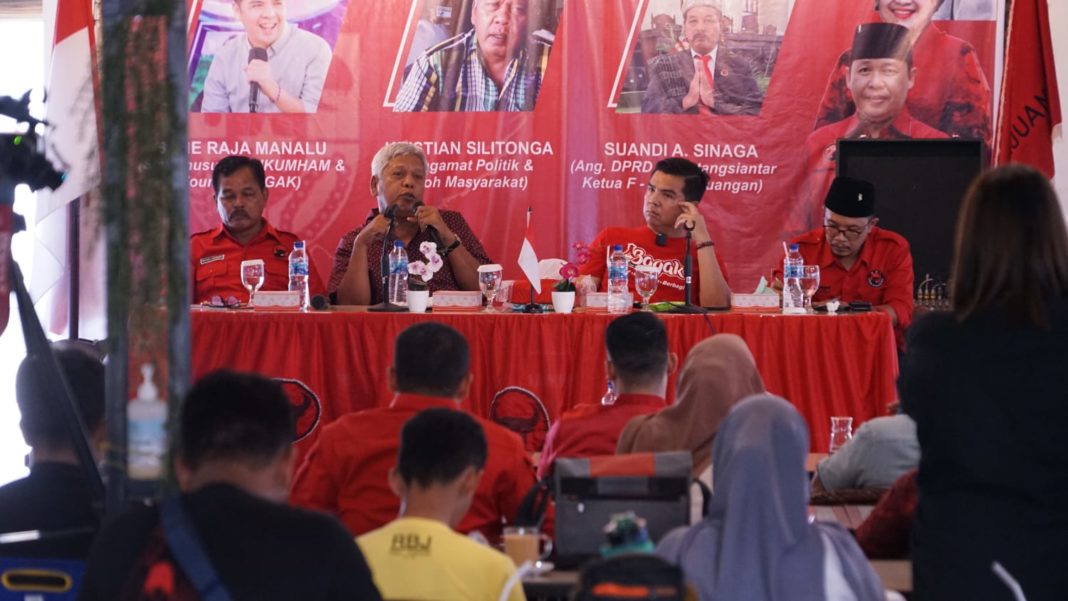 PDIP Siantar Gelar Diskusi Pancasila,'Bane Raja Manalu' Ajak Generasi Muda Menjadi Perekat Pancasila