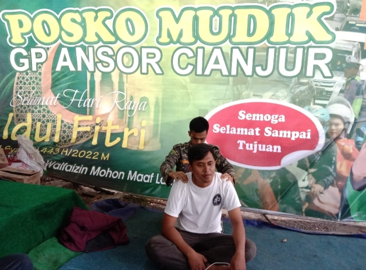 Kisah Banser di Posko Mudik GP Ansor Cianjur
