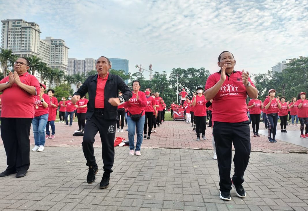 Senam Sicita PDIP Sumut di Medan