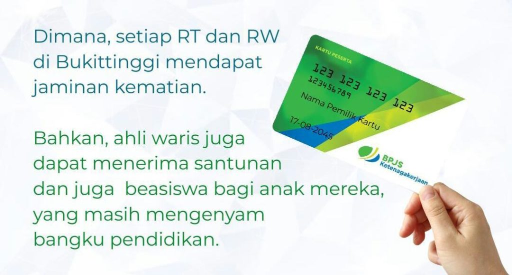 Erman Safar Luncurkan Inovasi  Proteksi BPJS Ketenagakerjaan untuk RT/RW se-Kota Bukittinggi